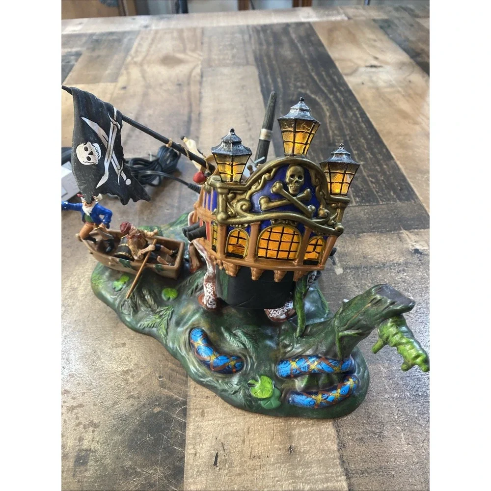 Dept 56 Pirate Ship of Sea Phantoms Halloween Village-Spooky Lights Vintage